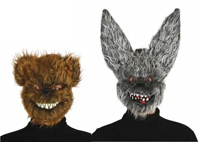 Adult Halloween Mask Mens Killer Teddy Bear Zombie Rabbit Fancy Dress Accessory • £8.99