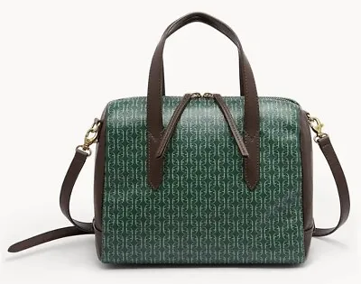 Fossil Sydney Satchel Hunter Green Crossbody Handbag With Wallet Wristlet • $80