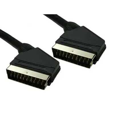 SCART Lead / Cable. Plug To Plug. High-quality. Screened Coax. Gold Contacts. • £17.25