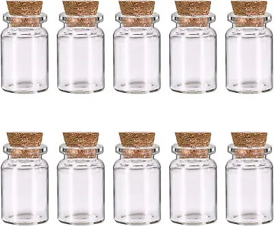 £6.78 • Buy 10 Pcs Small Glass Bottles With Cork Lids, Mini Glass Bottles With Stoppers Jars