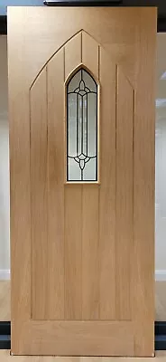 Oak External Door Westminster Gothic Style Grooved Design - Three Sizes Avail • £329