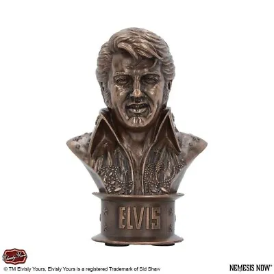 Elvis Presley Bust 18cm Officially Licensed Elvisly Yours Figurine Bronze Finish • $102.58