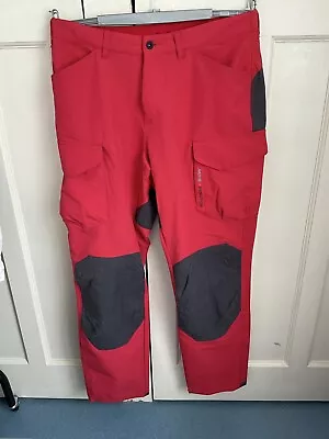 MUSTO EVOLUTION Red SAILING TROUSERS 34” R VGC • £45