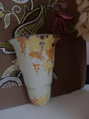 Vintage Ceramic Wall Vase Sconce - Burslem Pottery - Autumn Leaves • £8.99