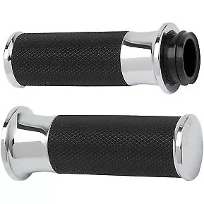 Arlen Ness 07-322 Chrome Fusion Smooth Hand Grips For Harley Electronic TBW • $89.95