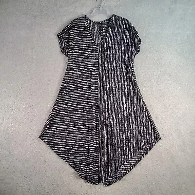 $14.54 • Buy TAKING SHAPE Top Tunic Womens XXS Plus Black White Lace V-Neck Short Sleeve