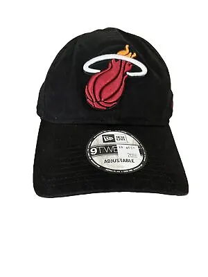 Miami Heat New Era NBA Baseball Team Apparel Black Adjustable Cap Hat Licensed • $20