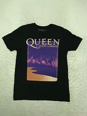 $25 • Buy Queen Adam Lambert Size M Short Sleeve Graphic Adult Black Tee T-Shirt