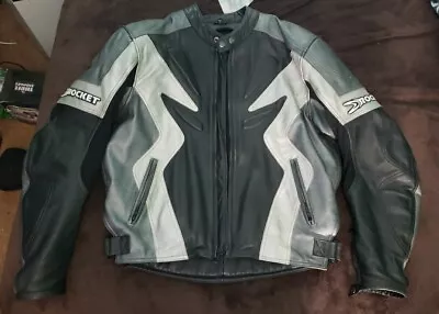 Used Mens Joe Rocket Leather Motorcycle Jacket (48/XXL)  8/10⭐'s  FREE  SHIPPING • $96