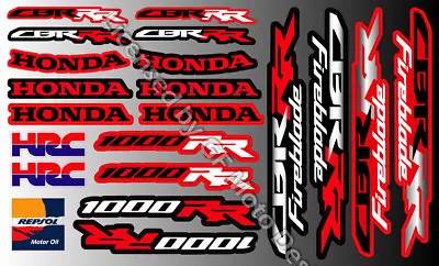 Honda CBR1000RR Motorcycle Sticker Set Leaf 50 Years HRC CBR 1000RR 08 09 /98 99 • $15.58