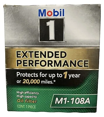 Mobil 1 M1-108A Extended Performance High Efficiency High Capacity Oil Filter • $15.95