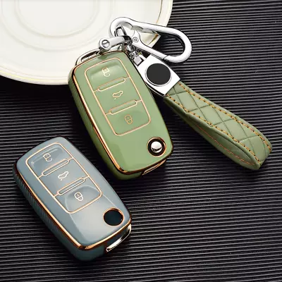 TPU Remote Car Key Fob Cover Case Holder Shell For VW Golf Polo Skoda Octavia  • $32.60