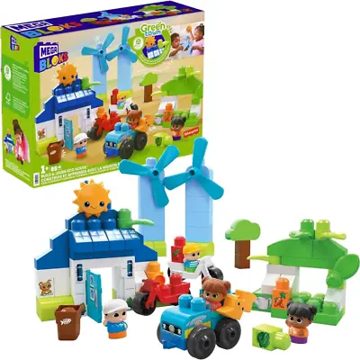 Mega Bloks Fisher-Price Building Blocks Town Build & Learn Eco House 88pcs • £24.99