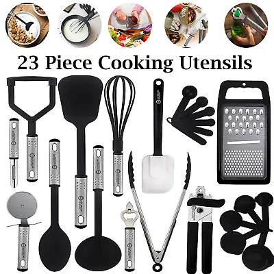 Cooking Utensil Set Stainless Steel 23 Piece Kitchen Gadget Tools Heat Resistant • $20.95