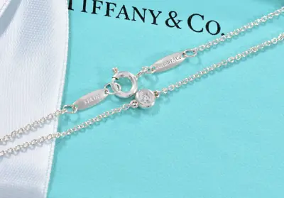 Tiffany & Co Silver Elsa Peretti Diamonds By Yard 7.25  Chain Bracelet In Box • $399.99