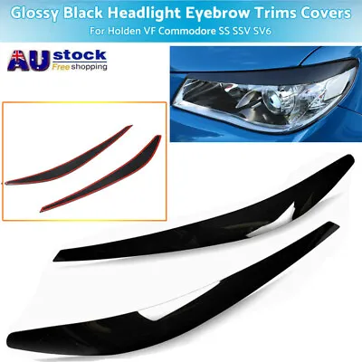 Pair Head Light Eyelids Eyebrows Lid Cover For VF Holden Commodore SS SSV Evoke • $25.99