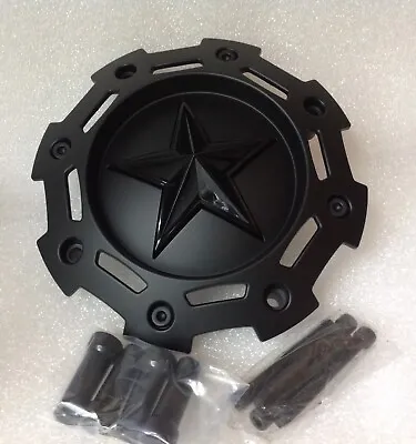 KMC XD Series 8 Lug XD811 Rockstar II Matte Black Star Center Cap SC-190 SC-198 • $44