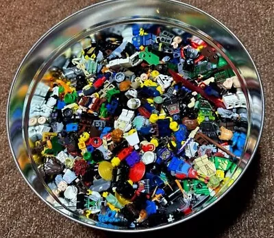 LEGO Bulk Lot MINIFIGURE Parts Pieces- 1/16 Pound Lb (1 Oz) Torsos Heads Weapons • $18.95