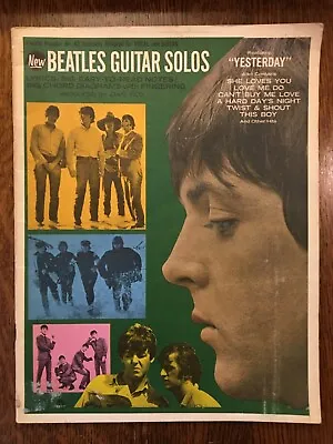  NEW BEATLES GUITAR SOLOS  Vintage Song Book 1965 Paperback CLASSIC ROCK MUSIC • $17.99