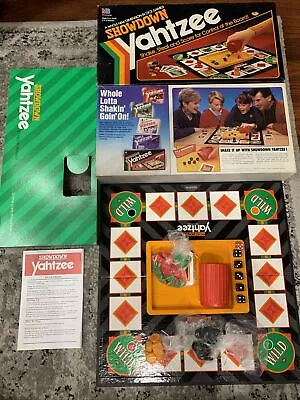 Showdown Yahtzee Dice Game Vintage 90's Milton Bradley 1991 Complete • $20