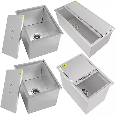 VEVOR Drop-in Ice Chest Outdoor Kitchen Ice Cooler Ice Bin 304 Stainless Steel • $163.99