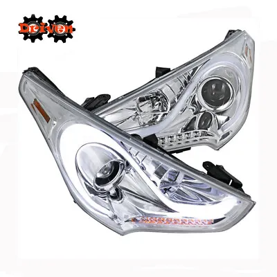 For 12-17 Hyundai Veloster Chrome Projector Headlight Sequential Signal LED DRL • $459.99