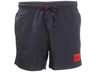 Hugo Boss Men's Dominica Swim Trunks Black Quick Dry Swimwear Shorts Sz. L • $68