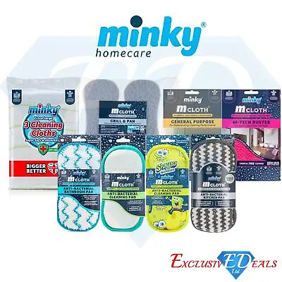 Minky M General Purpose Household Cleaning Cloths & Pads Antibacterial  • £1.99