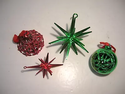 Vintage 1960s Sputnik Starburst Atomic Filigree Bell Christmas Ornaments !! • $34.99