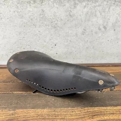 Vintage Brooks Seat B-15 Narrow Seat B15 Saddle Leather Rivets Buttons Klunker • $71.99