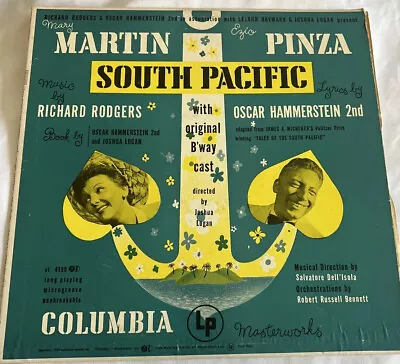 SOUTH PACIFIC Martin And Pinza W/ Original B'way Cast Vinyl Columbia OL 4180 • $2.70