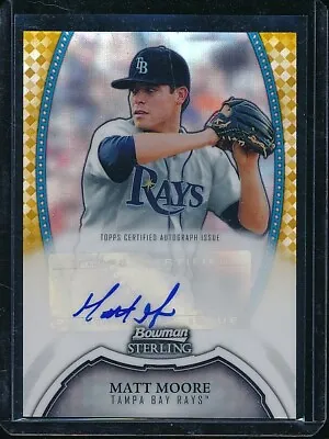 2011 Bowman Sterling Matt Moore Gold Refractor Auto Autograph 10/50 • $20.08