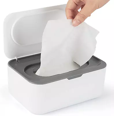 Baby Wipes Dispenser Wipes Case Baby Wipe Holder Keeps Wipes Fresh Non-Slip E • $26.29