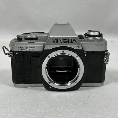 Minolta X-370 35mm SLR Film Camera Body Only Black Untested • $30