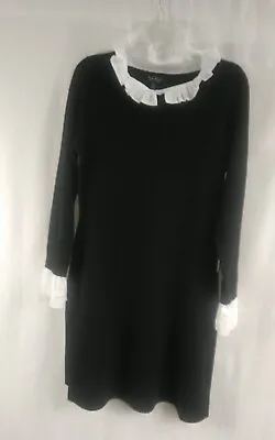NWT Nicole Miller 100% Merino Wool Knit Dress W/Ruffle Details Size M • $25