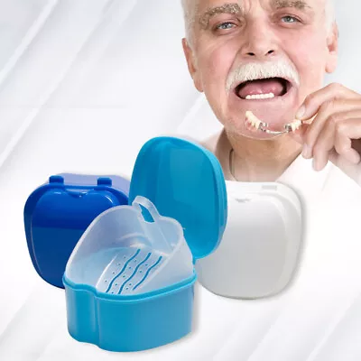 Box Denture Storage Container Invisible Braces Box False Teeth Cleaning Box Care • $8.24