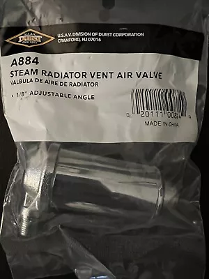 Durst A884 - 1/8” Adjustable Angle Steam Radiator Vent Air Valve • $9.99