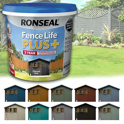 Ronseal Fence Life Plus+ Garden Shed & Fence Paint Matt Exterior Wood Paints 5L • £15.95