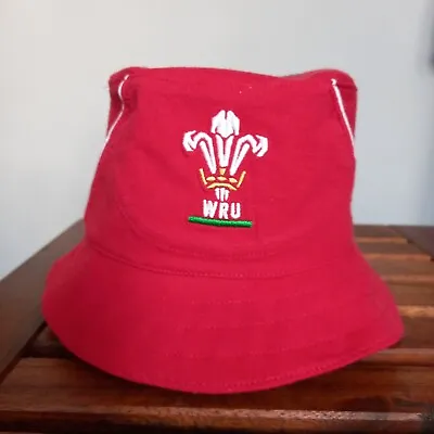 Wales Rugby Bucket Hat From Upcycled Official Shirt For Baby/Infant (18-36 Mths) • £14.95