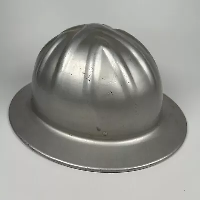 VTG McDonald T Aluminum Miners Safety Hard Hat With Liner Full Brim Helmet MSA • $139.99