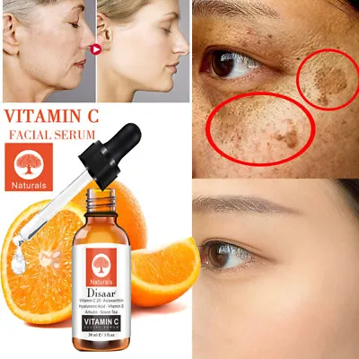 £8.45 • Buy Vitamin C Face Serum Cream With Hyaluronic Acid-Anti Ageing/Aging Anti Wrinkle