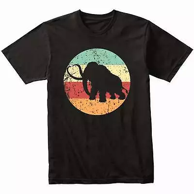 Woolly Mammoth Silhouette Retro Prehistoric Animal T-Shirt - Retro Colors • $19.99