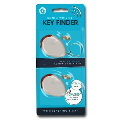 £3.99 • Buy 2pk Sonic Whistle Lost Key Finder Flashing Beeping Locator Remote LED Batteries
