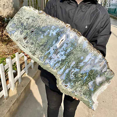 21.5LB Large Natural agate water grass quartz Slice polishing healing meditation • $0.99