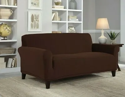Perfect Fit Easy Fit 2-Piece Sofa Slipcover In Chocolate • $69.30