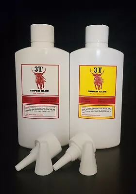 THIN & Medium CA Glue -3T Large 8 Oz Bottles -  Super Glue  Adhesive • $36