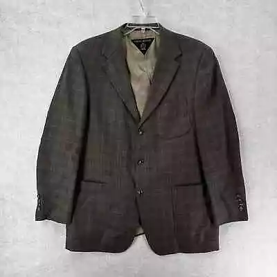 Vintage Tommy Hilfiger Blazer Mens 42R Wool 3 Button Jacket Gray Sport Coat • $39.99