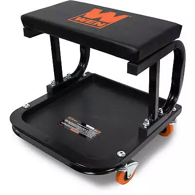 WEN Products 73011T 250 Lb Capacity Rolling Mechanic Seat With Onboard Storage • $29.01