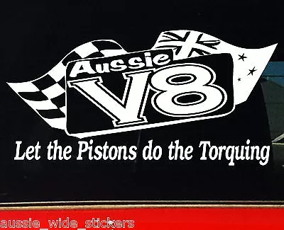$6.90 • Buy Aussie V8 For Ford Holden BNS Ute Accessories Funny Car Stickers 200mm 