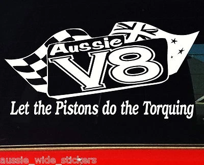 $6.90 • Buy Aussie V8 For Ford Holden BNS Ute Accessories Funny Car Stickers 200mm 